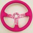 Pink Cancer Ribbon wheel